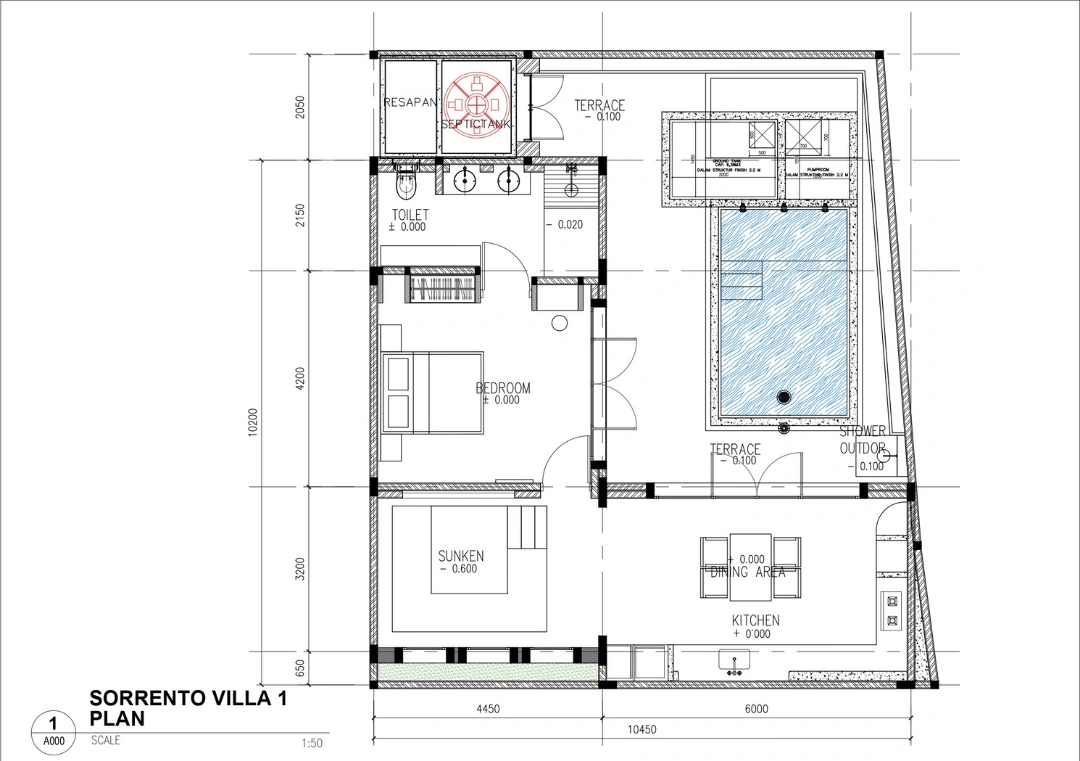 sorrento 1brv, no 1 - floorplan